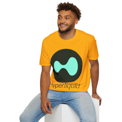 Hyperliquid Black font Unisex T-Shirt by cypherpunkgear.com