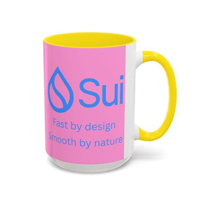 SUI Pink Accent Mug by cypherpunkgear.com