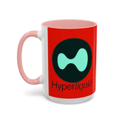 Hyperliquid Black font Red Accent Mug by cypherpunkgear.com