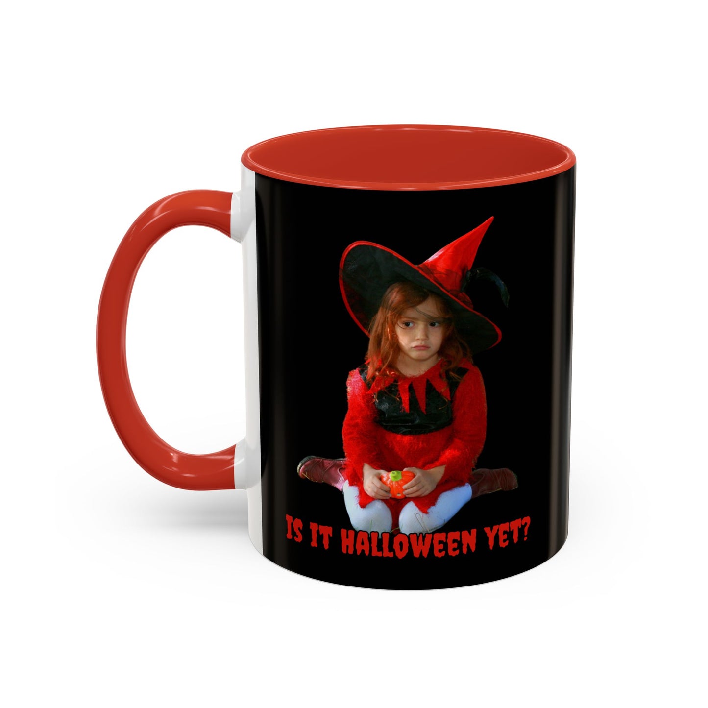 Is it Halloween yet? Black Accent Mug by CreepyCrafts.boo