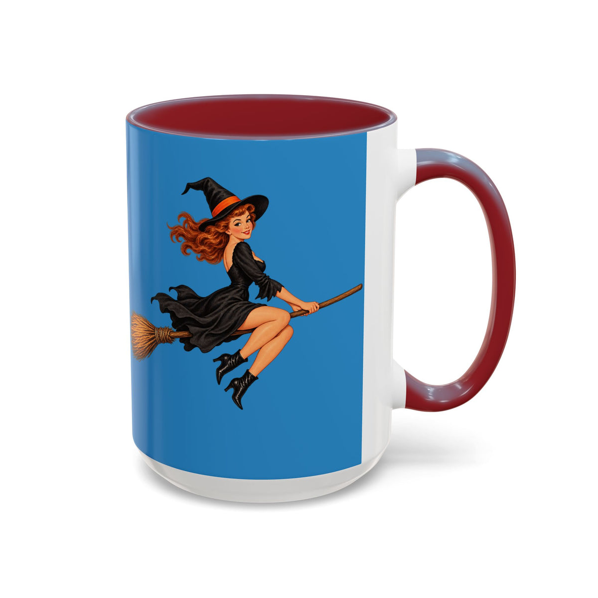Hazel Hex Blue Accent Mug by CreepyCrafts.boo