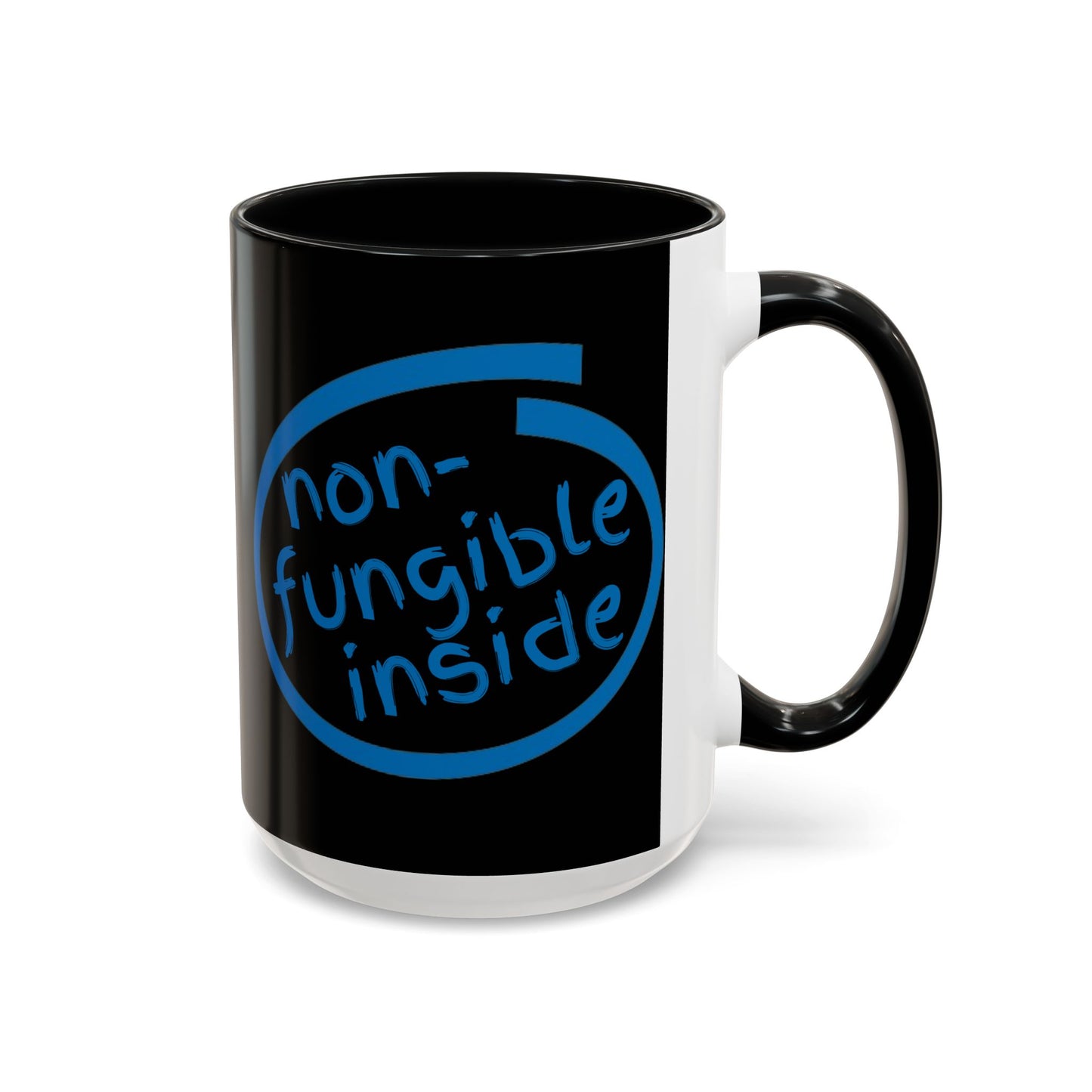 Non-Fungible Inside Black Accent Mug by cypherpunkgear.com