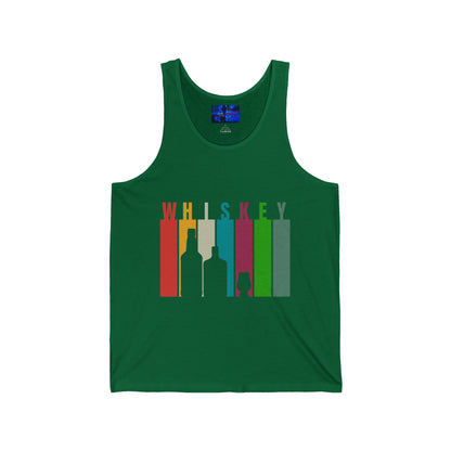 Whiskey spelled with an 'e' Unisex Jersey Tank Top by cypherpunkgear.com