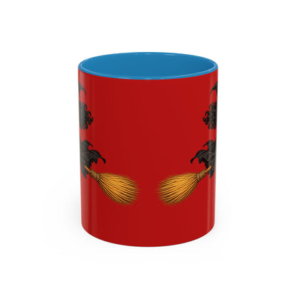 Velvet Vex Red Accent Mug by CreepyCrafts.boo