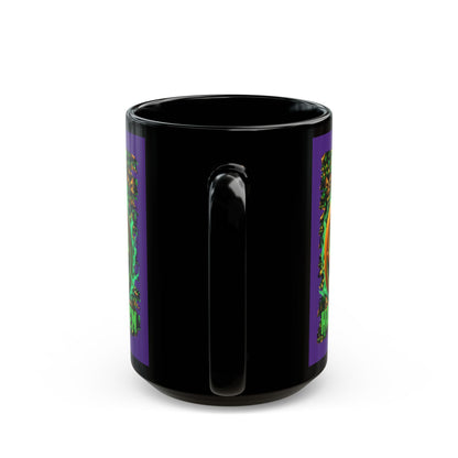 Happy Halloween Green Jack Purple Mug by CreepyCrafts.boo