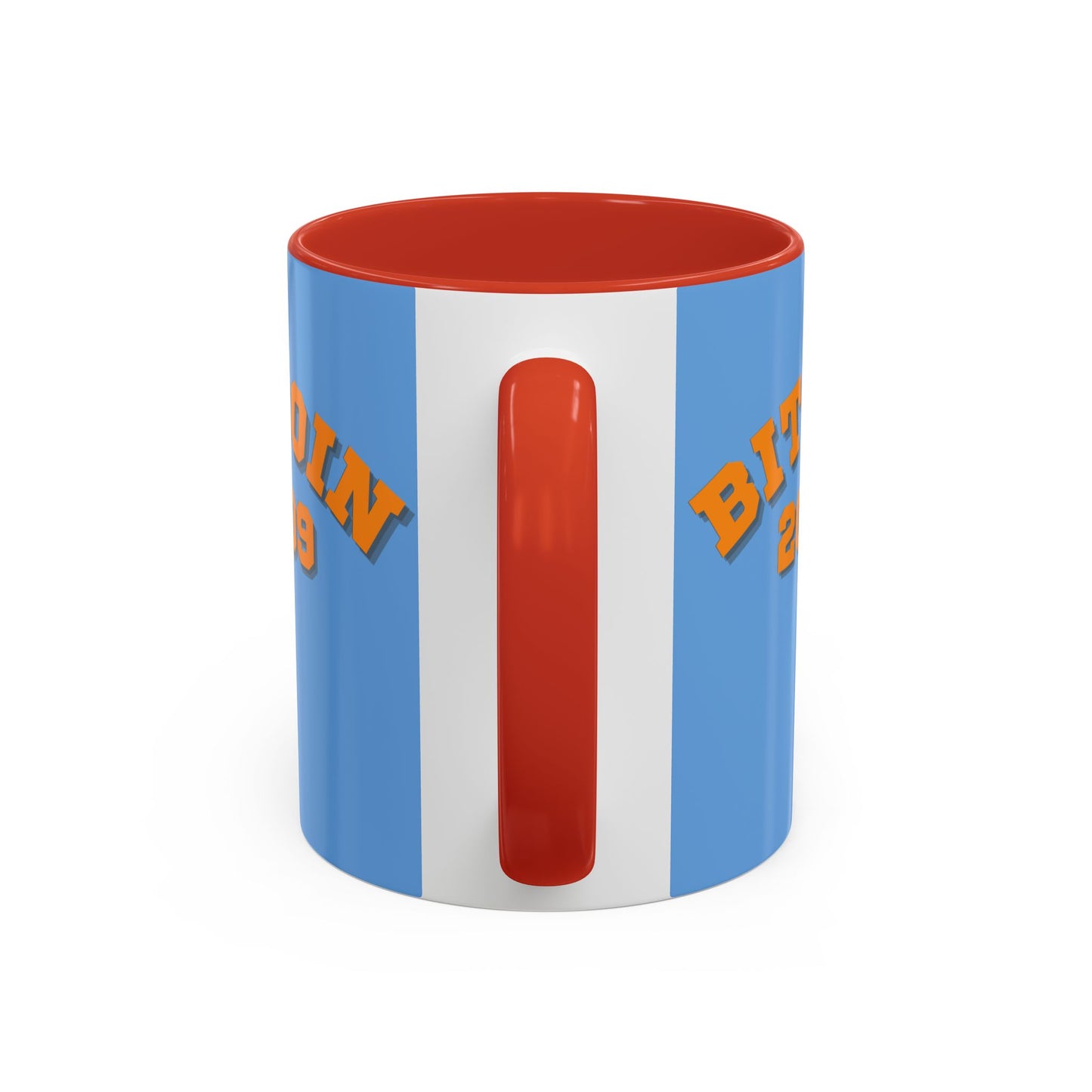 Bitcoin 2009 Light Blue Accent Mug by cypherpunkgear.com