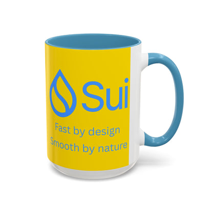 SUI Yellow Accent Mug by cypherpunkgear.com