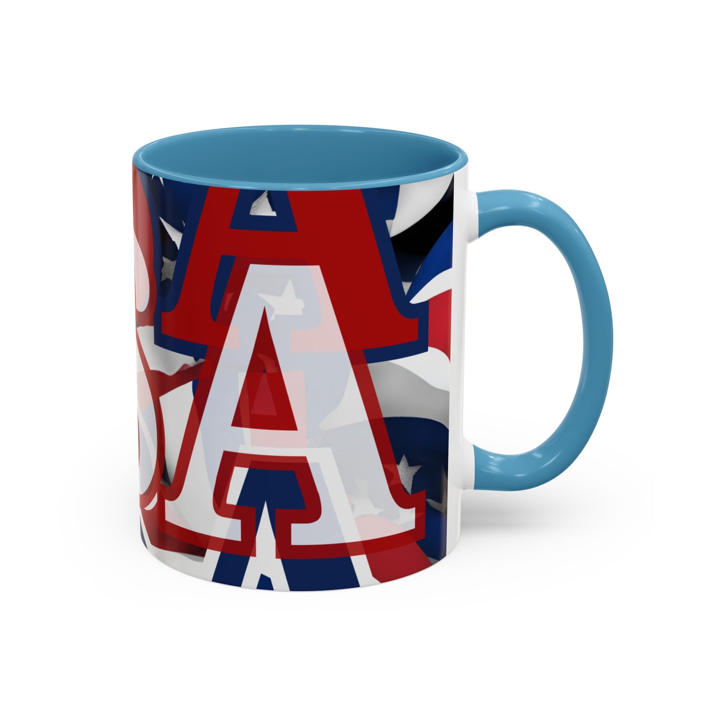 USA! USA! USA WHfont Patriot Accent Mug by cypherpunkgear