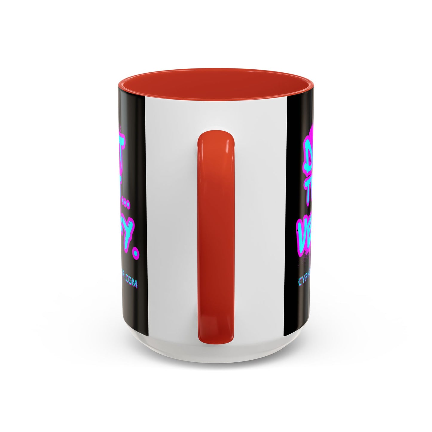 Don't Trust...Verify. Black Accent Mug by cypherpunkgear.com