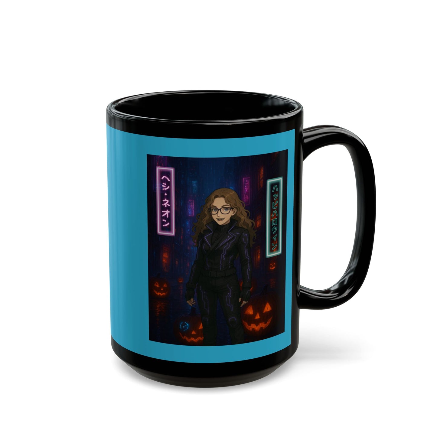 Hethyr Neon Turquoise Mug by CreepyCrafts.boo