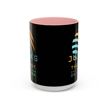 Jupiter (JUP) the best aggregator on Solana Black Accent Mug by cypherpunkgear.com
