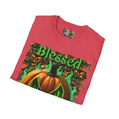 Blessed Samhain Green Jack Light colors Unisex T-Shirt by CreepyCrafts.boo