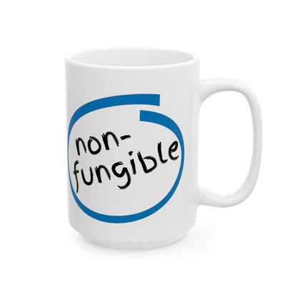 Nonfungible White Mug by cypherpunkgear