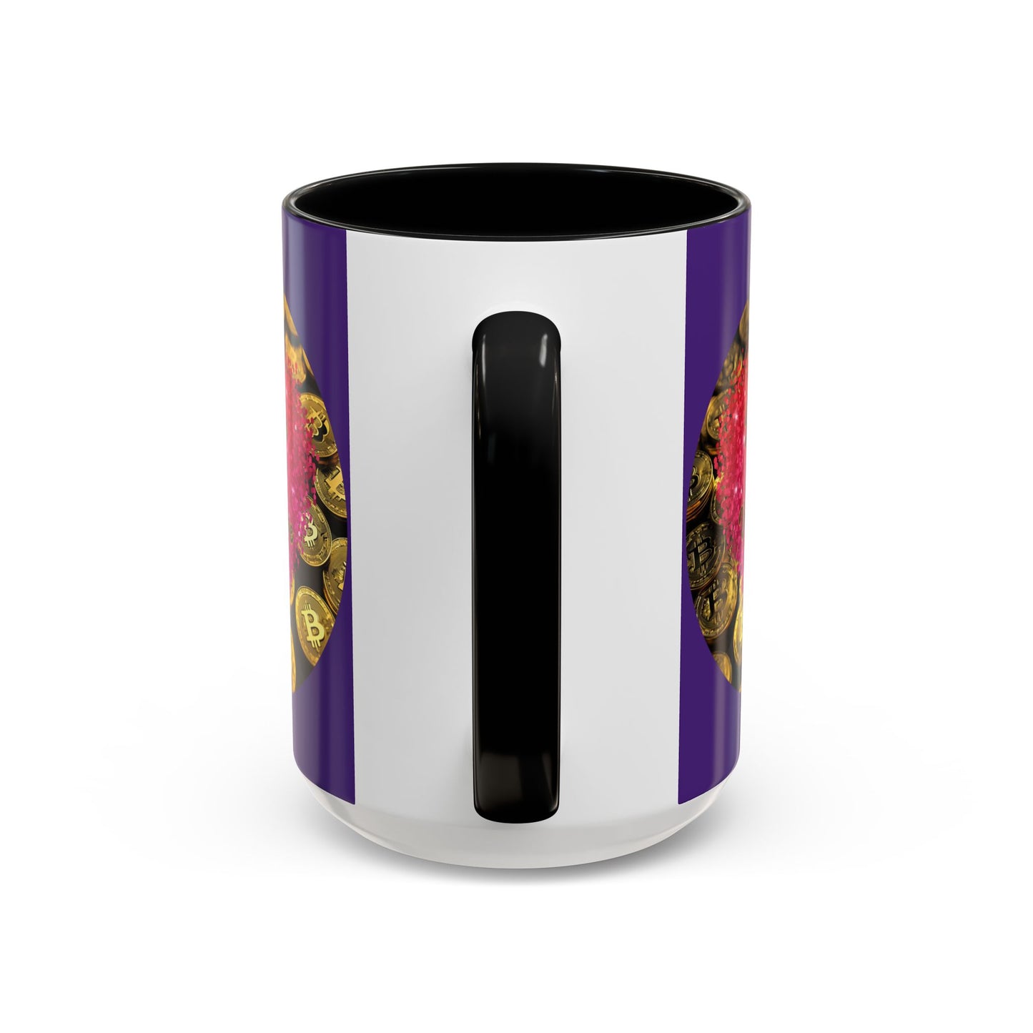 Bitcoin is My Valentine Purple Accent Mug by cypherpunkgear.com