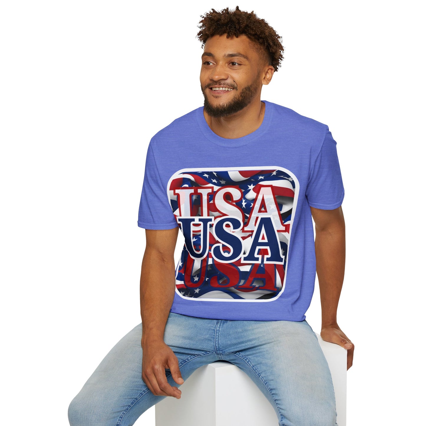 Red White and BLUE USA Patriot LTcolors Unisex T-Shirt by cypherpunkgear