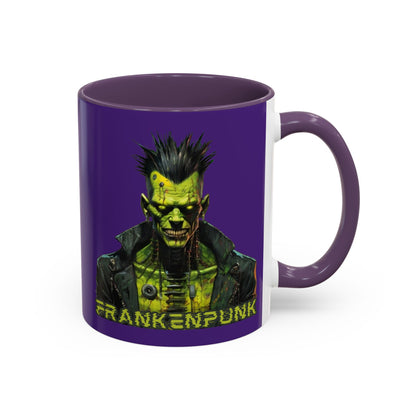 Frankenpunk Purple Accent Mug by CreepyCrafts.boo