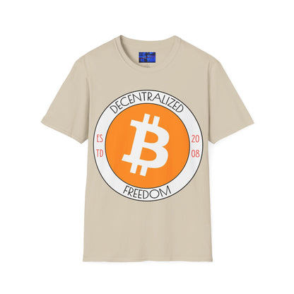 Bitcoin Decentralized Freedom LTcolors Unisex T-Shirt by cypherpunkgear.com
