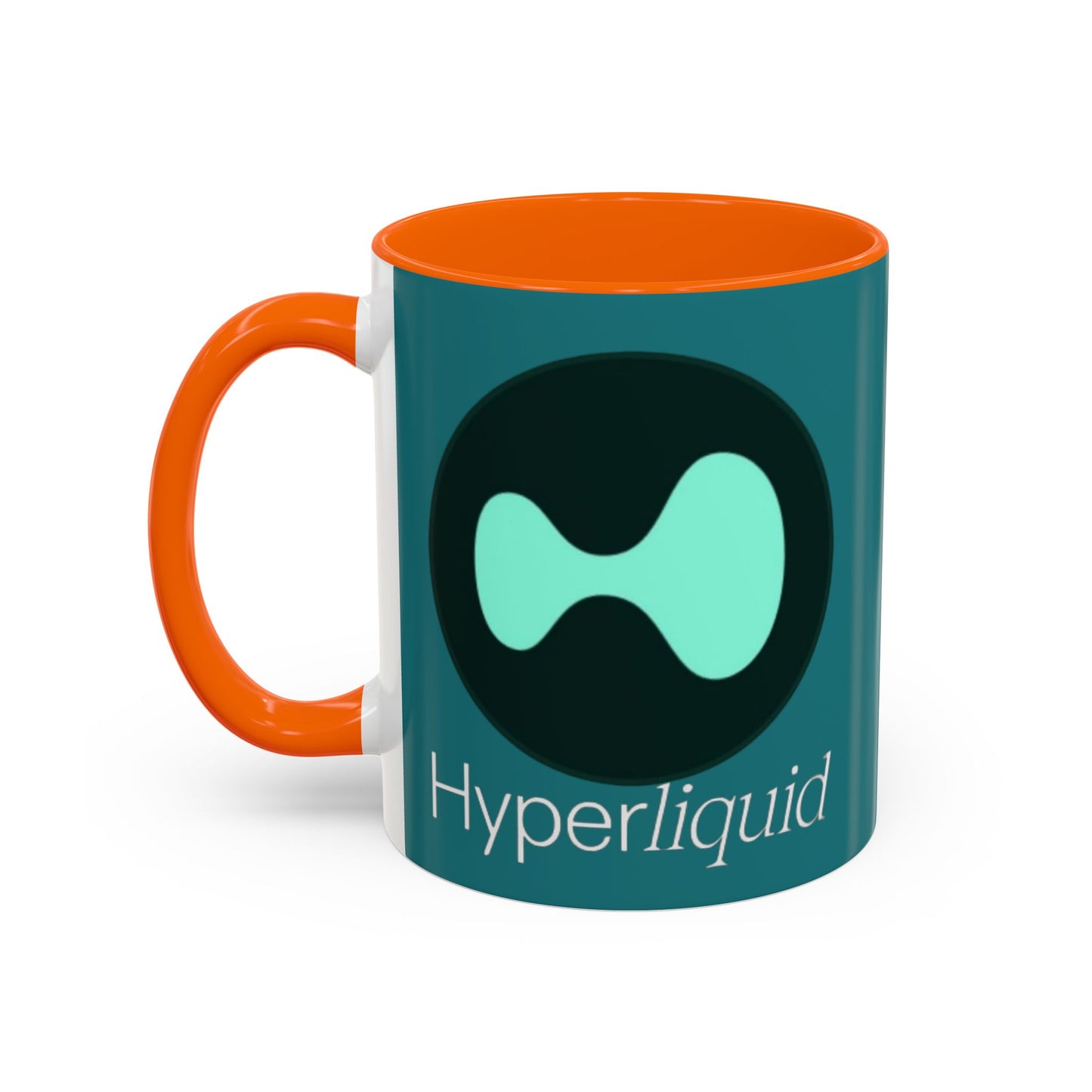 Hyperliquid White font Hyperliquid Accent Mug by cypherpunkgear.com