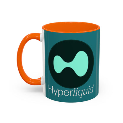 Hyperliquid White font Hyperliquid Accent Mug by cypherpunkgear.com