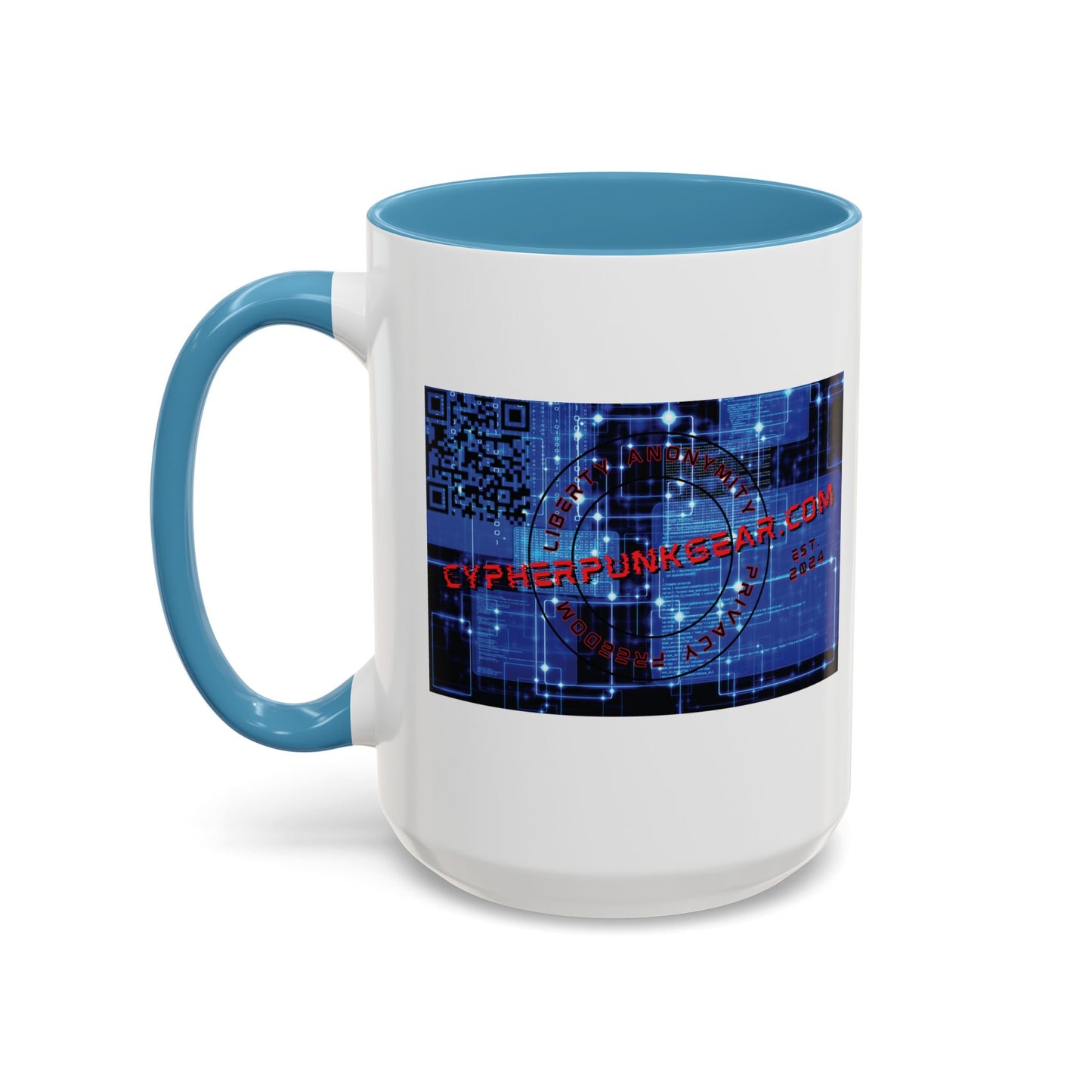 Cypherpunkgear.com logo Accent Mug by cypherpunkgear.com