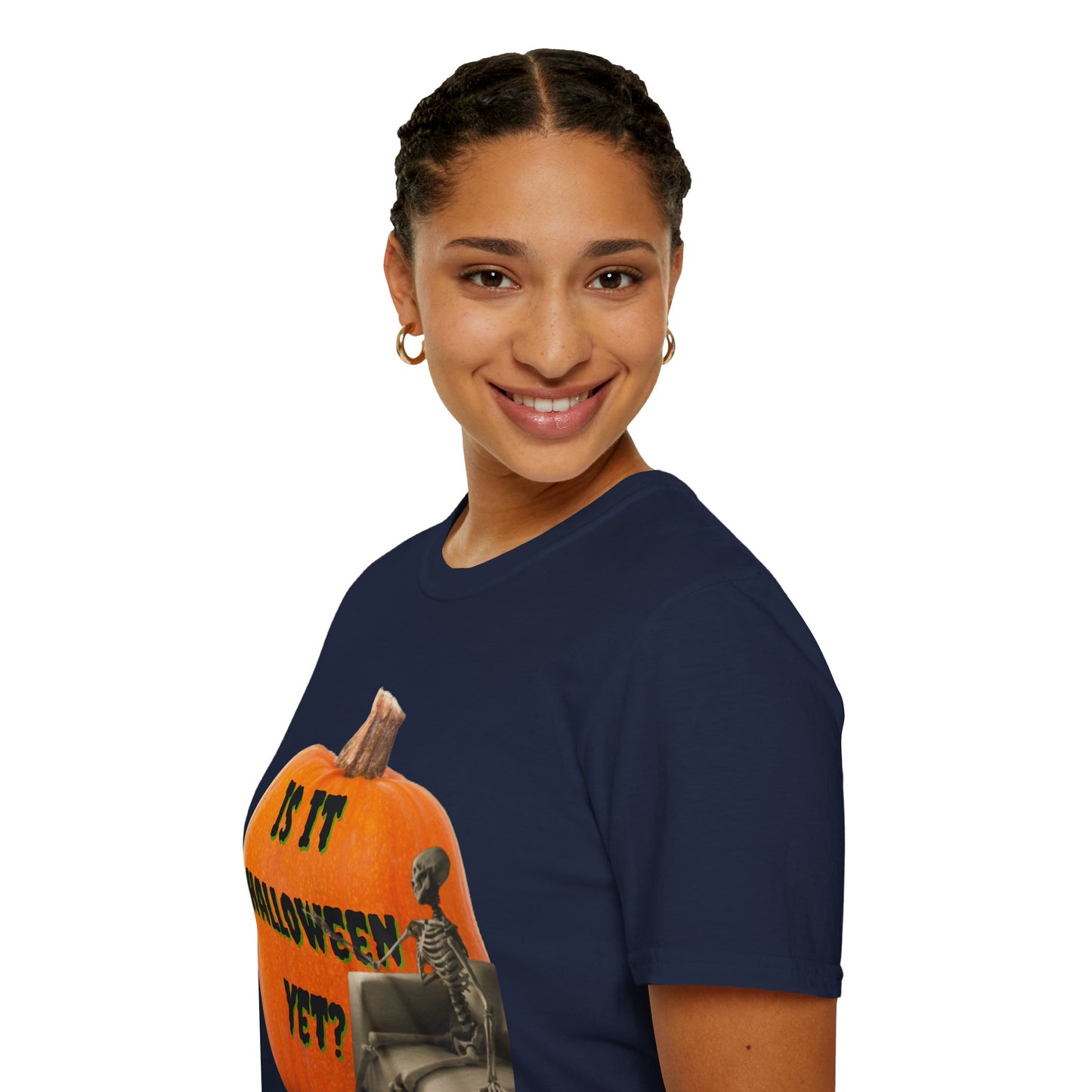 Is it Halloween yet? Skeleton's Giant Pumpkin Dark colors Unisex T-Shirt by CreepyCrafts.boo