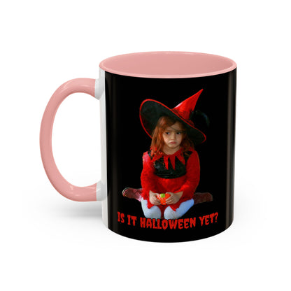 Is it Halloween yet? Black Accent Mug by CreepyCrafts.boo
