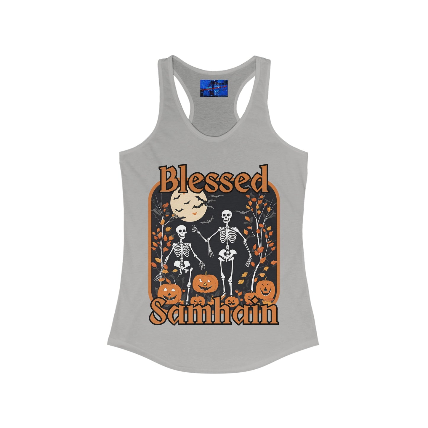 Spooktacular Skeletons of Samhain Women's Racerback Tank Top by cypherpunkgear