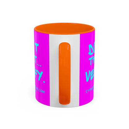 Don't Trust...Verify. Electric Magenta Accent Mug by cypherpunkgear.com