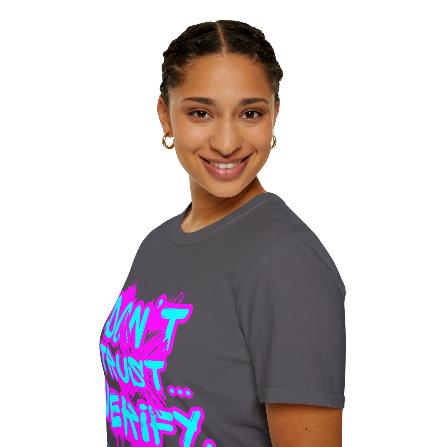 Don't Trust...Verify. Dark colors Unisex T-Shirt by cypherpunkgear.com