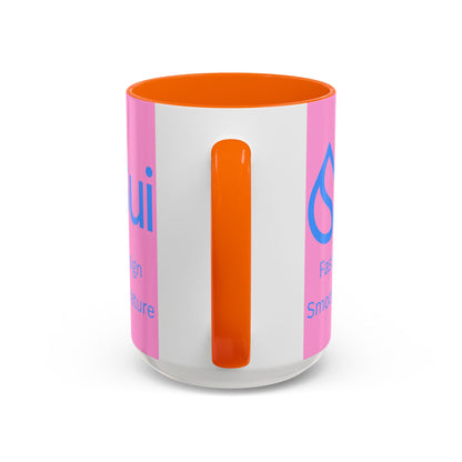 SUI Pink Accent Mug by cypherpunkgear.com