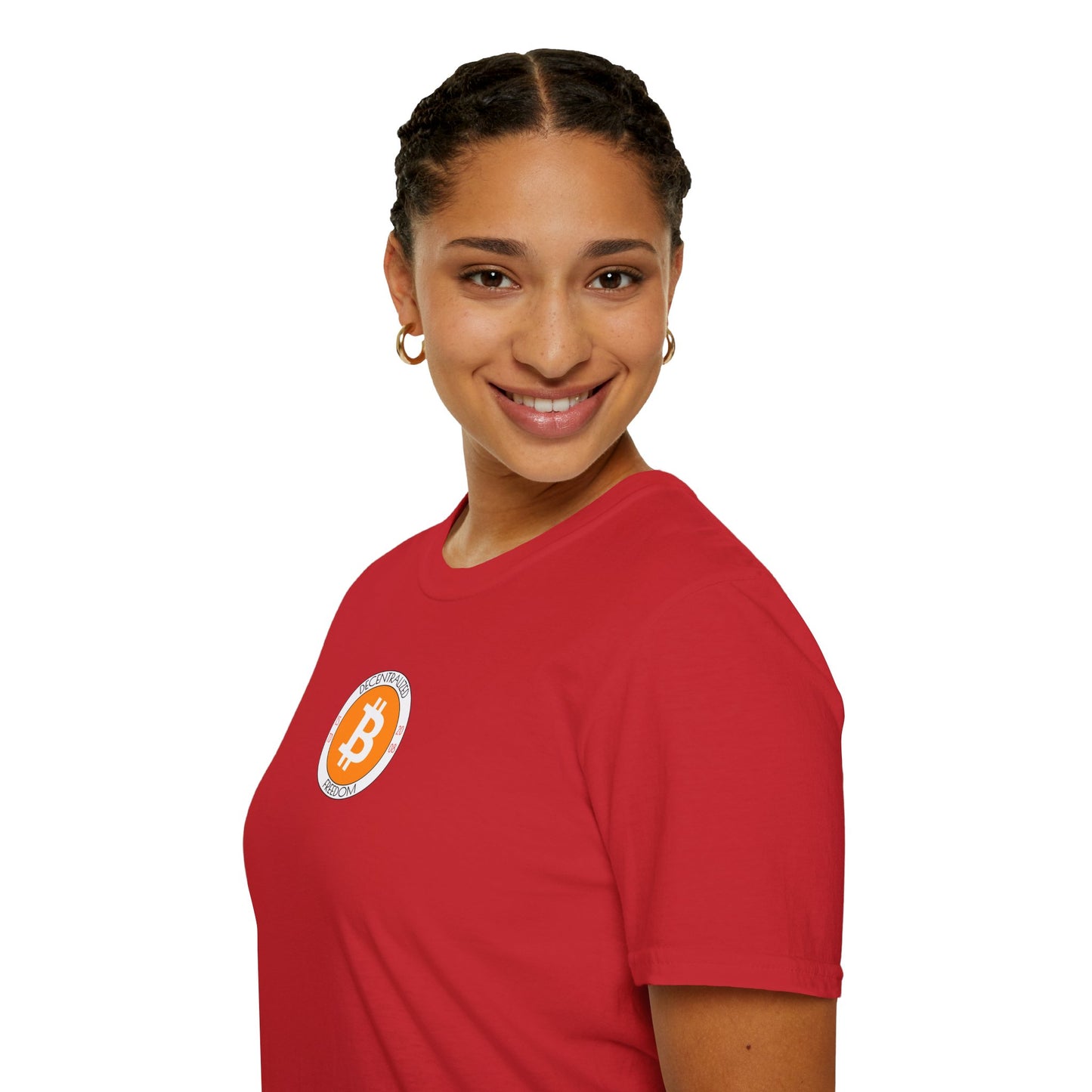 2-sided, Bitcoin, Bitcoin, Bitcoin (BTC) Light colors Unisex T-Shirt by cypherpunkgear.com