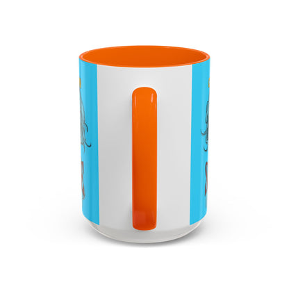 Caution, Savage Light Blue Accent Mug by cypherpunkgear.com