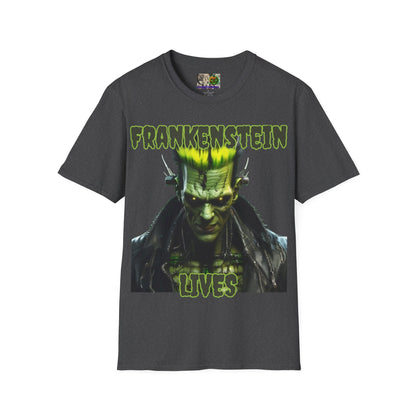 Frankenstein Lives Dark colors Unisex T-Shirt by CreepyCrafts.boo