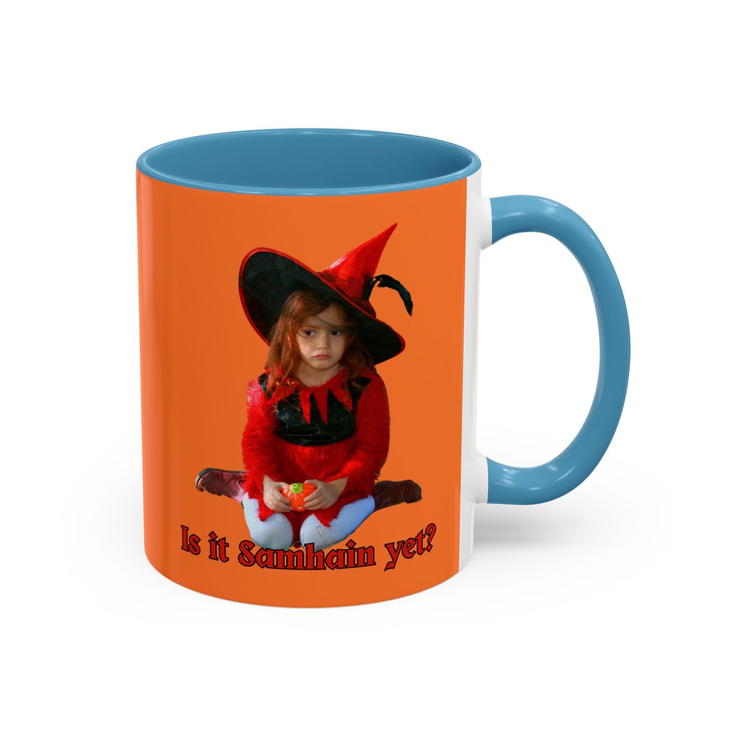 Is it Samhain yet? Orange Accent Mug by CreepyCrafts.boo