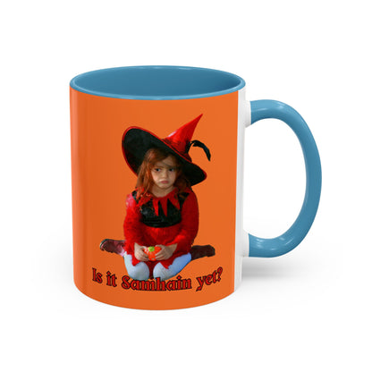 Is it Samhain yet? Orange Accent Mug by CreepyCrafts.boo