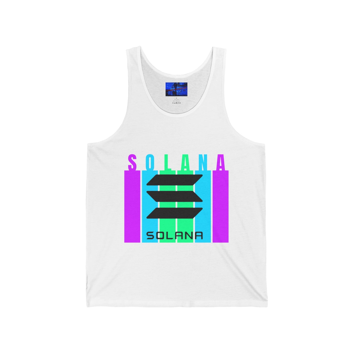 Solana (SOL) Freedom Unisex Jersey Tank Top by cypherpunkgear