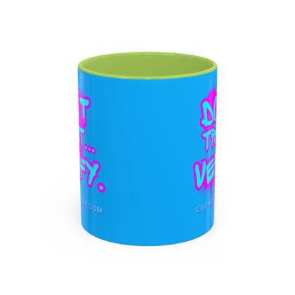 Don't Trust...Verify. Light Blue Accent Mug by cypherpunkgear.com