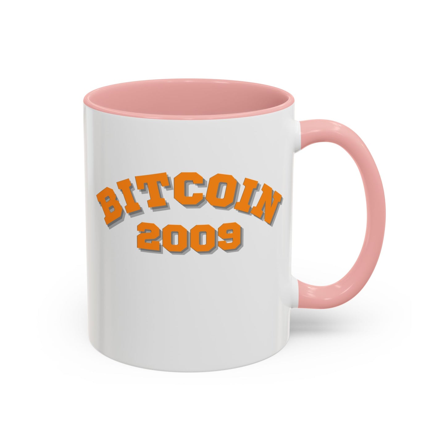 Bitcoin 2009 White Accent Mug by cypherpunkgear.com