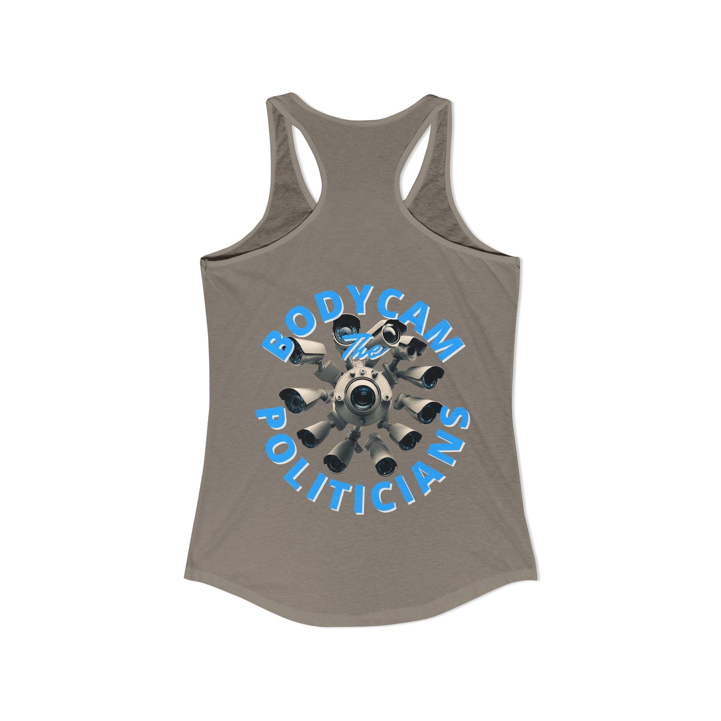 ¡BodyCam ThePoliticians de 2 caras de cypherpunkgear! Camiseta sin mangas ideal con espalda cruzada para mujer
