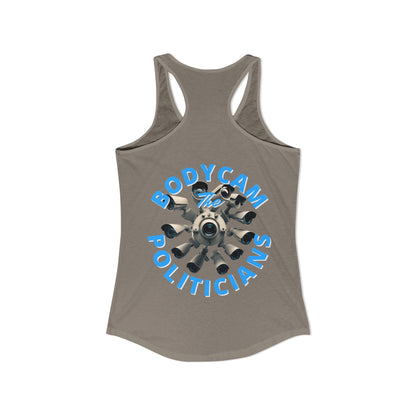 ¡BodyCam ThePoliticians de 2 caras de cypherpunkgear! Camiseta sin mangas ideal con espalda cruzada para mujer
