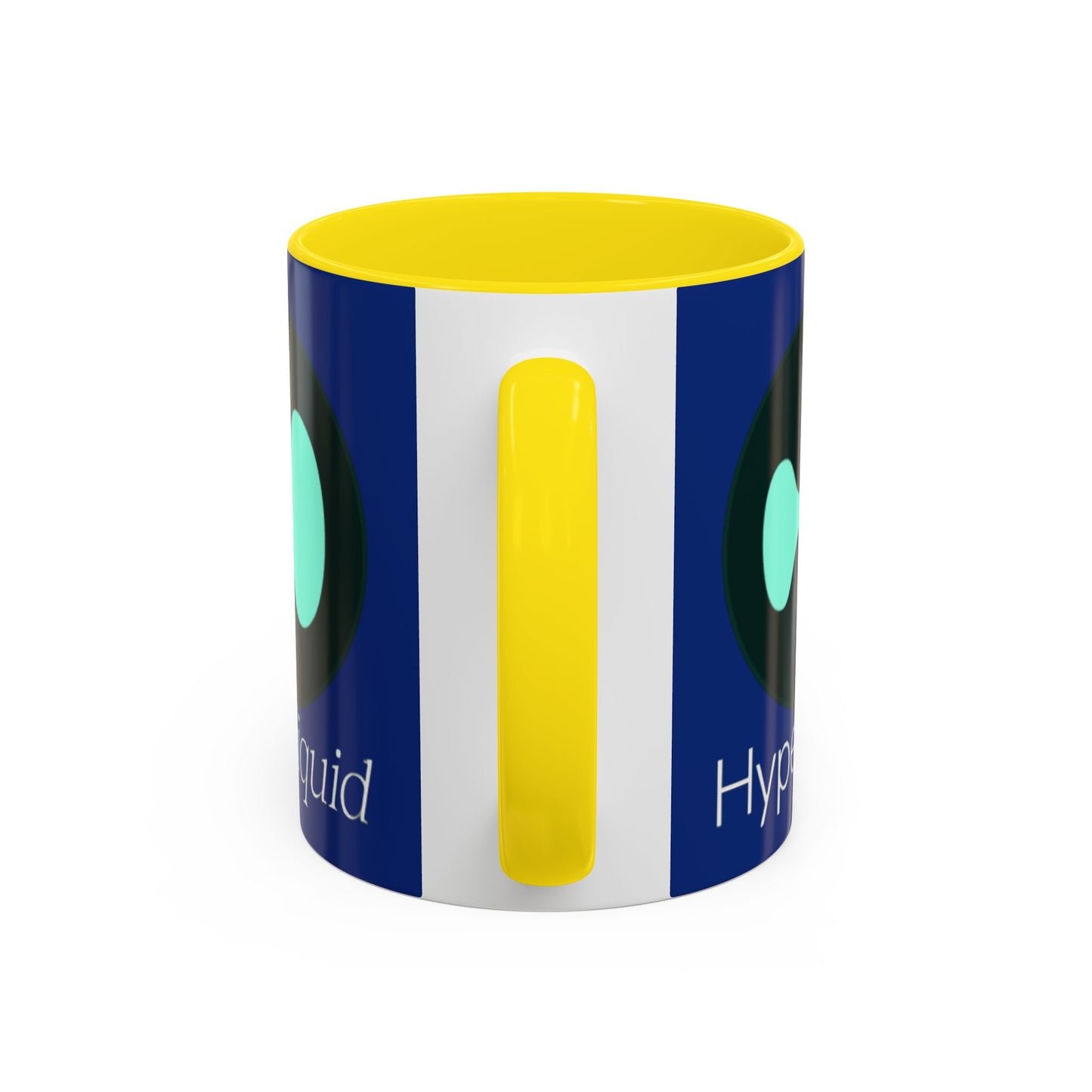 Hyperliquid White font Blue Accent Mug by cypherpunkgear.com