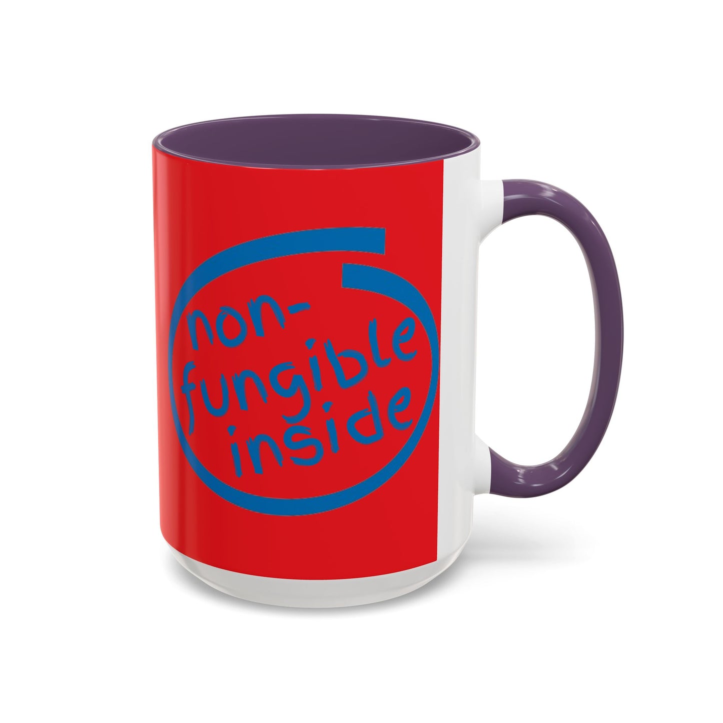 Non-Fungible Inside Red Accent Mug by cypherpunkgear.com