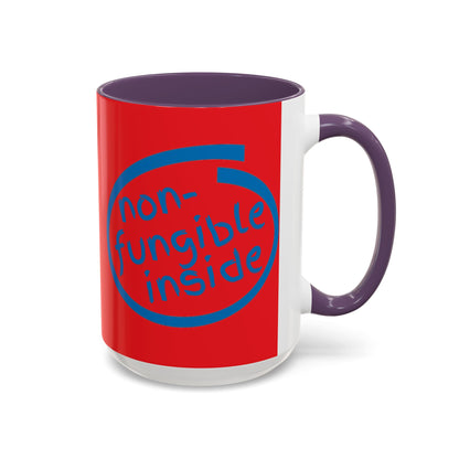 Non-Fungible Inside Red Accent Mug by cypherpunkgear.com