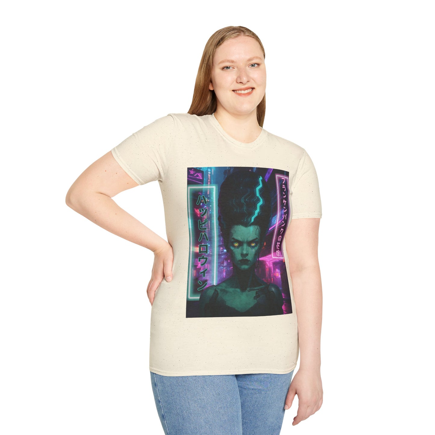 Bride of Frankenpunk Light colors Unisex T-Shirt by CreepyCrafts.boo