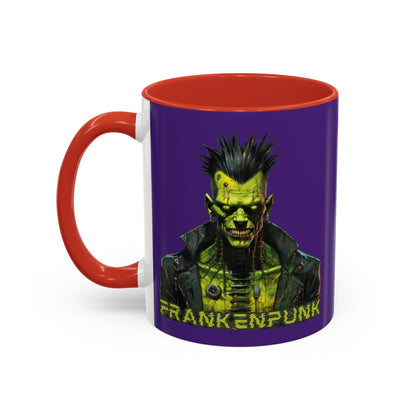 Frankenpunk Purple Accent Mug by CreepyCrafts.boo