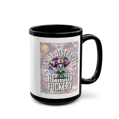 Easily Distracted by Heinous Fuckery Little Jincs White Mug by cypherpunkgear.com