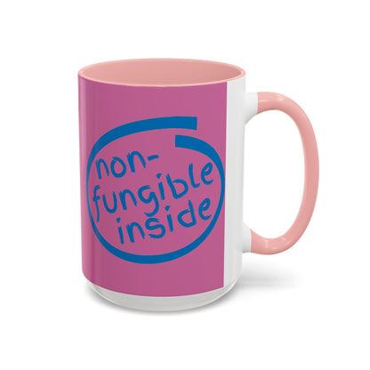 Non-Fungible Inside Pink Accent Mug by cypherpunkgear.com