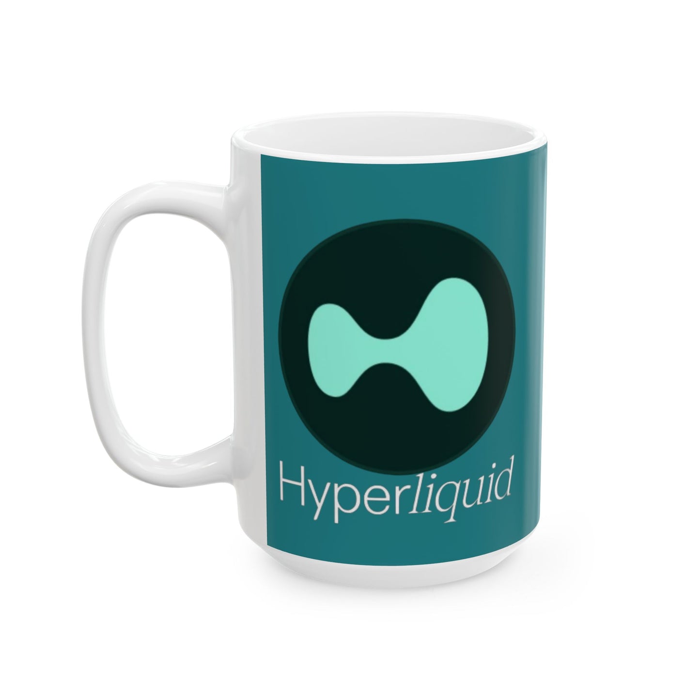 Hyperliquid White font Hyperliquid Mug by cypherpunkgear.com