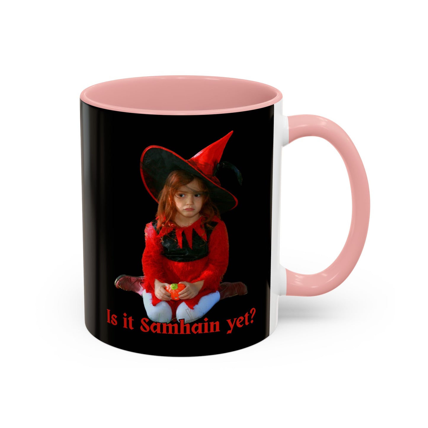 Is it Samhain yet? Black Accent Mug by CreepyCrafts.boo