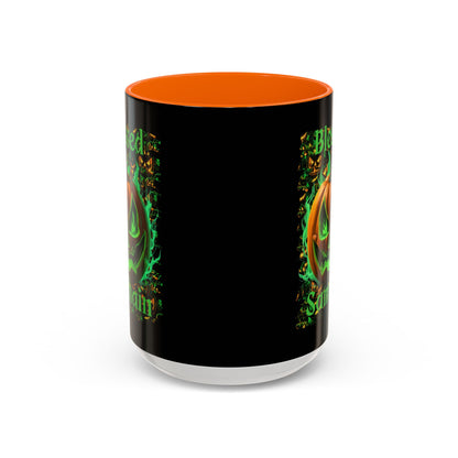 Blessed Samhain Green Jack Black Accent Mug by CreepyCrafts.boo